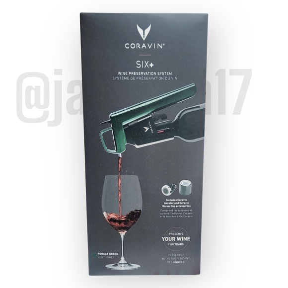 Coravin Six+ Wine Preservation System in Forest Green NEW - Picture 2 of 6